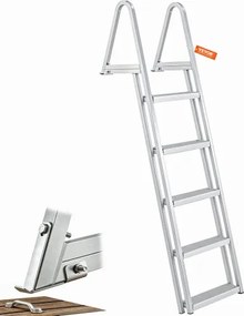 VEVOR zwemtrap bootladder afneembaar 5 treden 159kg draagvermogen 610x455x1825mm