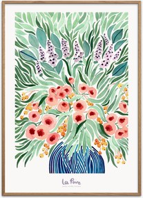 Ingelijste digitale print La Poire - Peonies