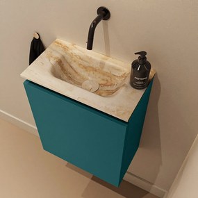 Mondiaz Ture DLux toiletmeubel 40cm smag met wastafel frappe midden zonder kraangat