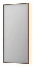 INK SP32 spiegel - 50x4x100cm rechthoek in stalen kader incl indir LED - verwarming - color changing - dimbaar en schakelaar - geborsteld koper 8410014