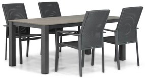 Tuinset 4 personen 180 cm Aluminium/textileen Grijs Presto Ricadi/Valley