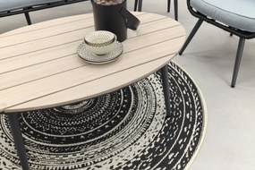 Garden Impressions Margriet stoel-bank loungeset - Carbon black/Mint grey - 5 delig