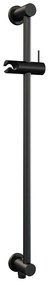 Brauer Black Edition complete inbouw regendouche met staafhanddouche, rechte wandarm, glijstang en hoofddouche 30cm set 14 zwart mat