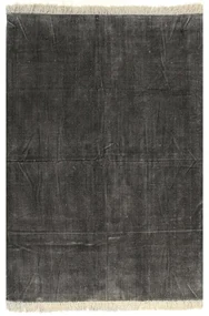 vidaXL Kelim vloerkleed 160x230 cm katoen antraciet
