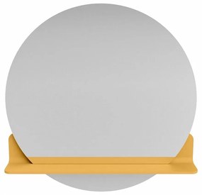 Mondiaz Spot spiegel rond Ø70cm met planchet ocher