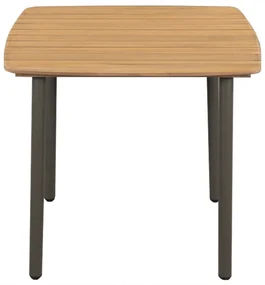 vidaXL Tuintafel 80x80x72 cm massief acaciahout en staal
