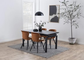 stoel BALTEA velours koper / poten zwart - modern voor woonkamer / eetkamer