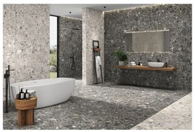 Vloertegel 60x120 Cm Terrazzo Animo Licht Grijs N58