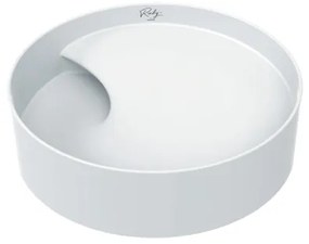 Creavit Ruby waskom - 40x40x11 - rond - opbouw - keramiek - wit glans RB141-00CB42E-0000