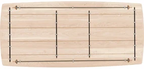 Goossens Excellent Eettafel Floyd, Semi rechthoekig 220 x 100 cm