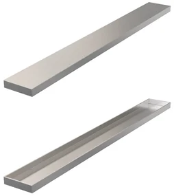 Brauer los multifunctioneel tegelinlegrooster 60cm RVS geborsteld
