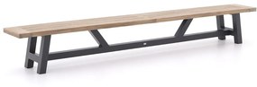 Picknickbank Bellagio  | Teakhout | 4 personen | Tuinbank Grijs | 260cm | Kees Smit Tuinmeubelen
