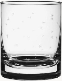 Mondgeblazen whisky glazen Stars, 2-delig