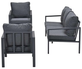 Garden Impressions Durban loungeset 4-delig - donker grijs