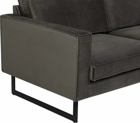 Hoekbank - Stuart - rechts - Velours Adore donkergrijs 68