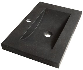 Sanituba Corestone SMALL wastafel basalt met kraangat 60cm