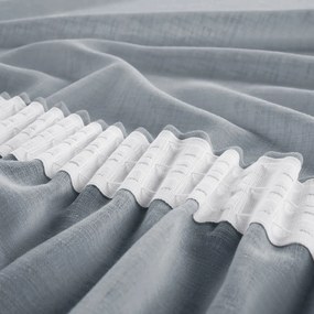 Voilage polyester met linnen effect, aangerimpeld biesje, Nyon