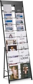VEVOR Brochurestandaard, tijdschriftenstandaard met 20 vakken, literatuurstandaard, catalogushouder, schuine metalen standaard, boekenstandaard, vloerstandaard voor beurzen, kantoorbeurzen, tentoonstellingen, displaystandaard