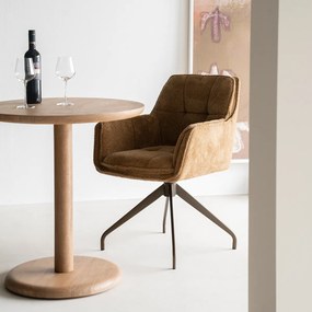 Bistro Eettafel Rond Eiken - 70 X 70cm.