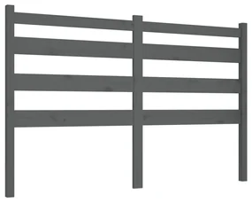 vidaXL Hoofdbord 141x4x100 cm massief grenenhout grijs