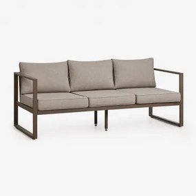 3-zits Aluminium Tuinbank Lipov Bruin – Chocolade - Sklum