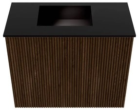 Mondiaz Joya 50cm toiletmeubel walnut met wastafel faye links 1 kraangat urban