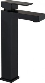 Mexen Cube hoge wastafelkraan, zwart - 72910-70