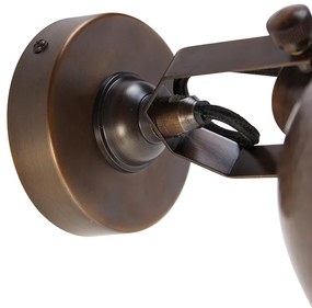 Industriële wandlamp brons met koper verstelbaar - Liko