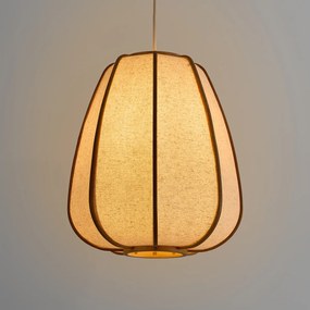 Hanglamp, van linnen en bamboe, diameter 32 cm, ANARA