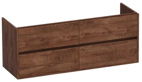 BRAUER Nexxt Wastafelonderkast - 140x46x55cm - 4 greeploze softclose lades - 2 sifonuitsparingen - MFC - viking shield 1776