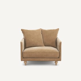 Fauteuil stonewashed fluweel, Lazare