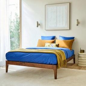 Bed in massief essenhout met lattenbodem , Agura