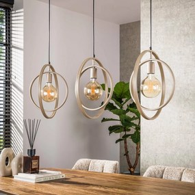 Eettafel Hanglamp Cirkels Beige