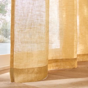 Glasgordijn in linnen met oogjes, Onega