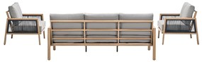 Garden Impressions San Capri loungeset 4-delig - light teak aluminium