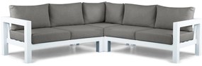 Hoek loungeset 5 personen Aluminium Wit Lifestyle Garden Furniture Luca