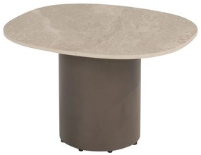 4 Seasons Outdoor Sofie tuintafel terre met zandkleurig keramisch blad 50 x 60 cm  LoungetafelTuintafel    bruin weerbestendig