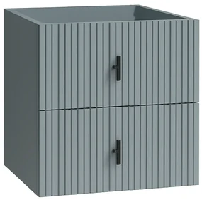 Muebles Raya onderkast ribbelfront 60cm met 2 softclose lades blauwgrijs