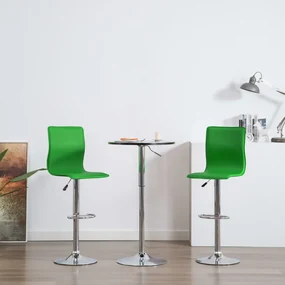 vidaXL Barkrukken 2 st kunstleer groen