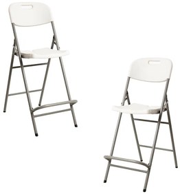 Pakket van 2 barkrukken van hars met rugleuning