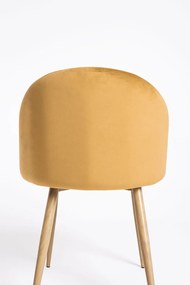Set 4 fluwelen Vint Stoelen