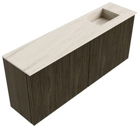 Mondiaz Joya DLux 100cm toiletmeubel shadow met wastafel faye rechts zonder kraangat meli