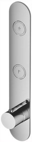 Hotbath Cobber Afbouwdeel thermostaat Verticaal met 2 push buttons Mat Wit PB066
