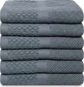 Handdoek Soft Popcorn Collectie – 6 stuks – 50×90 – ijsblauw