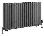 Eastbrook Tunstall dubbele radiator 105x60cm 1652W antraciet