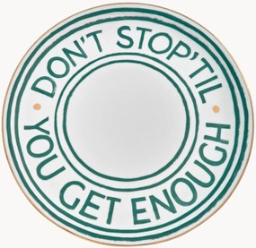 Porseleinen onderbord Don't Stop