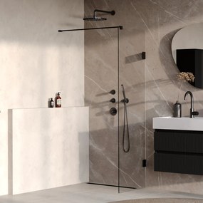 Brauer Void profielloze inloopdouche 60cm zwart mat