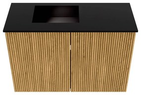 Mondiaz Joya 60cm toiletmeubel oak met wastafel faye links zonder kraangat urban
