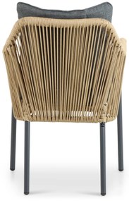 Tuinset 4 personen 180 cm Aluminium/rope Taupe Lifestyle Garden Furniture Marbella/Vienna