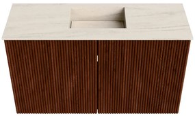 Mondiaz Joya DLux 70cm toiletmeubel ruby met wastafel faye midden zonder kraangat meli